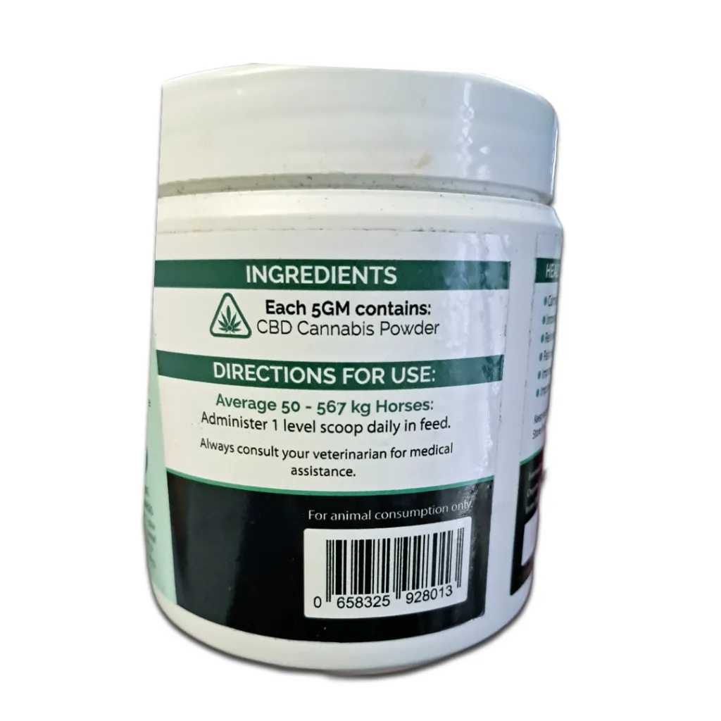 CBD Cannabis Powder side - Horses.webp