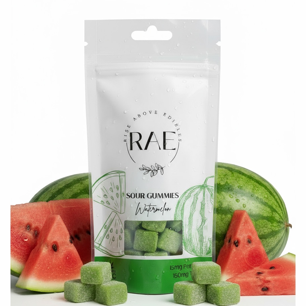 Sour Gummies - Watermelon 150mg (10x15mg)