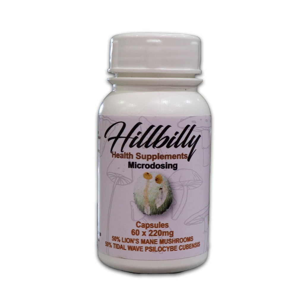 Hillbilly Microstack Psilocybin Microdosing Capsules (Tidal Wave + Lion's Mane) 220mg (30 x Capsules)